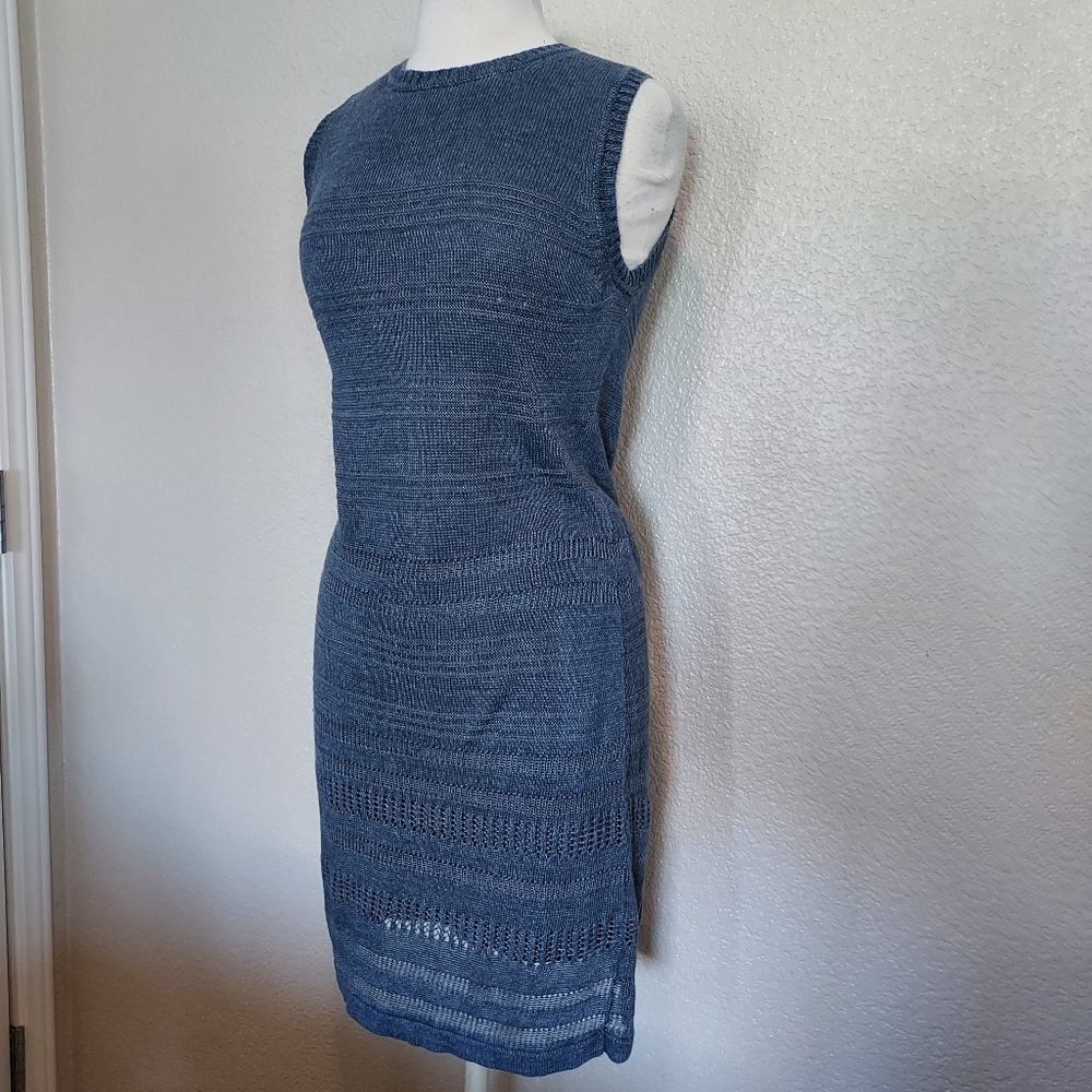 Tommy Bahama Blue Sleeveless Sweater Dress Size S/P - Picture 5 of 11